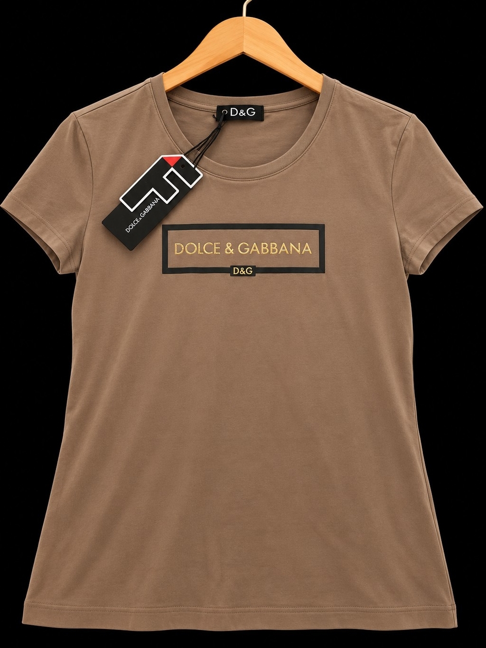 Dolce & Gabbana Women’s Brown Logo Crewneck Tee